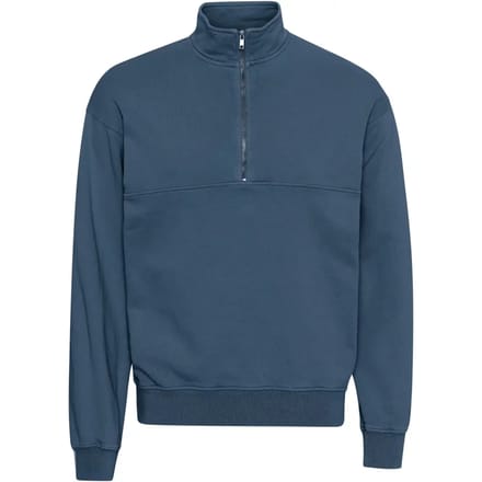 Sweatshirt 1/4 rits Colorful Standard Organic petrol blue