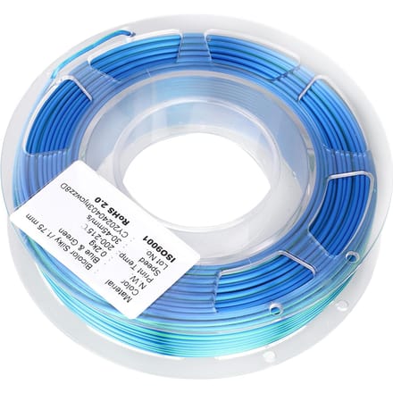 1.75mm 3D Printer PLA Filament Dual Color Blue Green 3D Printing Consumables 200g blue