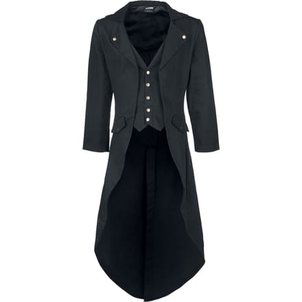 Banned - Gothic Legerjas - Dovetail Coat - S tot 5XL - voor Mannen - zwart