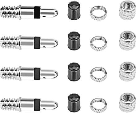 Dailygoods - Complete Set van 16 Fietsventielen met Adapter en Doppen