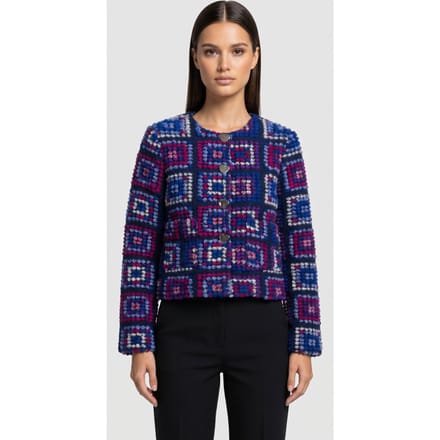 Rich & Royal Bouclé Jacket Midnight Blue Taglia: M | Giacche corte Outlet | Donna | Blu