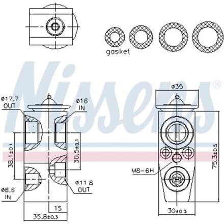 Expansieventiel, airconditioning NISSENS 999493