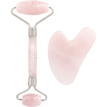 Mount Lai, ensemble spa visage en quartz rose, ensemble 2 pièces white