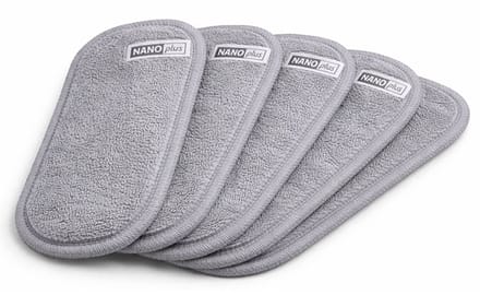 Brillendoekjes - Brilpoetsdoekjes - NanoPlus Microvezel - Grijs - 5 stuks