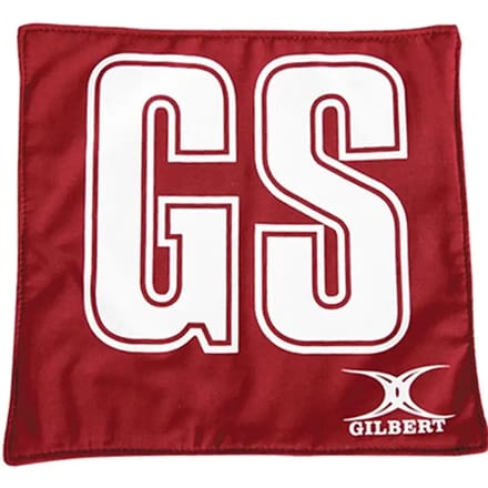 Gilbert Netball Patch Pro Bibs - One Size - Maroon / Wit