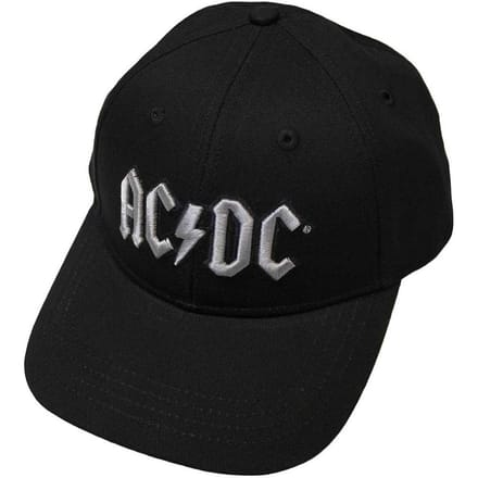 AC/DC Baseballcap met logo voor volwassenen (Zwart/Zilver)