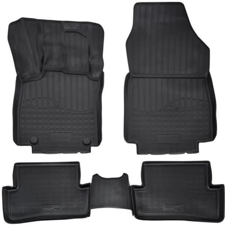 Doublures NORM | Tapis De Sol En Caoutchouc TPE Toutes Saisons Pour Renault Clio 4 2012-2019 noir