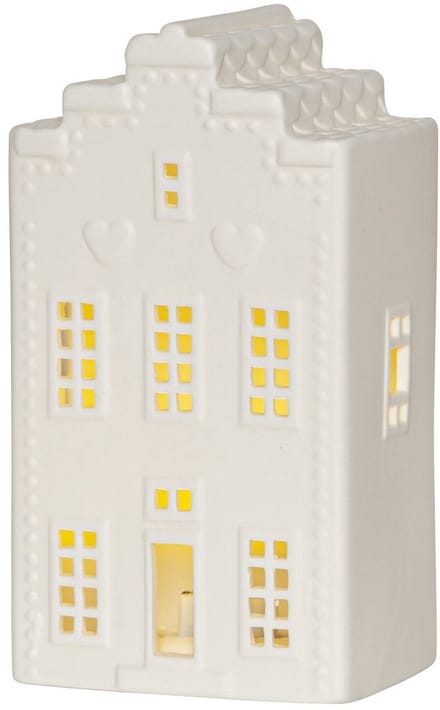 Star Trading Verlichte vuurtoren 'Vinter', keramiek, kerstlampje met batterijen + timer, warm wit, H 16 cm