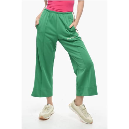 Track Flared Pants met contrasterende zijbanden in Groen