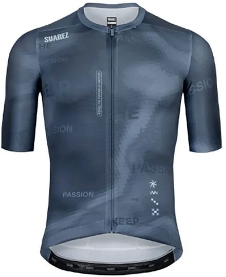 Suarez Lock 2.4 Korte Mouw Wielertrui Blauw XL Man