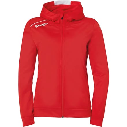 Kempa Player Hood Jacket Dames - sportvest - rood/wit