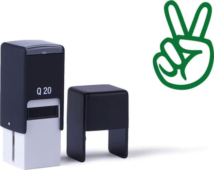 Peace-stempel | Vrede | 16x10mm | Groen