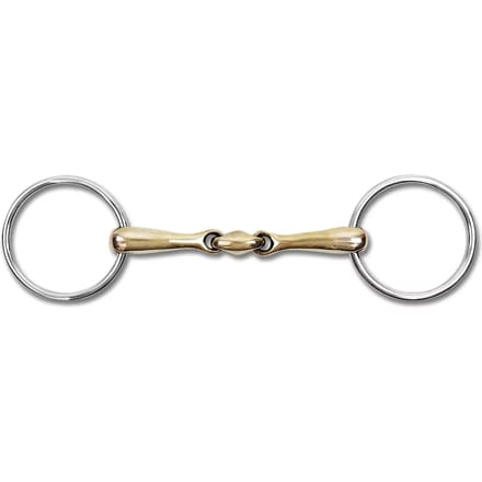 Mors 2 ringen voor paard dubbele breuk massief Waldhausen Cupris