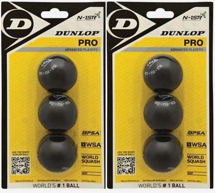 Dunlop Pro Squashbal 2 Gele Stippen 2x3 Bal Blister Default