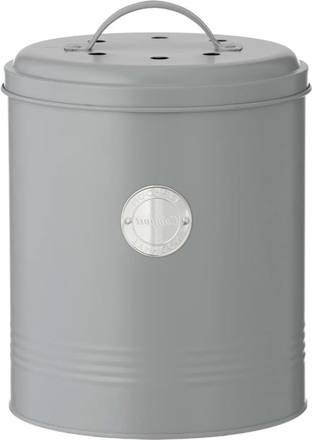 Levende Grijze Compost Caddy - Tuin Compostbak met Deurgrijs