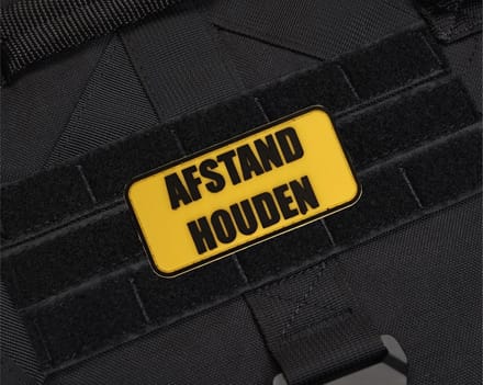 Always Prepared® Afstand houden patch klittenband - 2 stuks - Geschikt voor hondentuigen