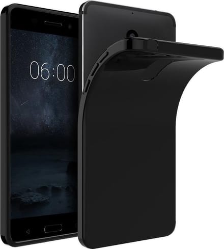 Zwart TPU Siliconen Hoesje Geschikt voor Nokia 6