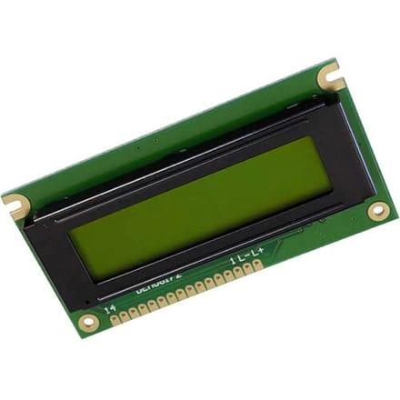Display Elektronik LC-display Geel-groen (b x h x d) 84 x 44 x 7.6 mm DEM08172SYH-PY