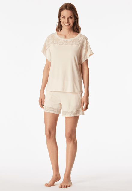 Korte interlock-pyjama 'Parelmoer' - Modern Allure 42