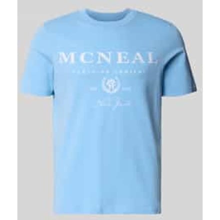 T-shirt met labelprint en ronde hals