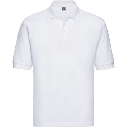 Russell Heren Polycotton Pique Poloshirt (Wit)