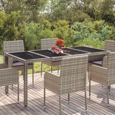 Tuin Eettafel - Terras Tafel - Buiten Dineren - Waterproof Ontwerp - 190 x 90 cm - Grijs