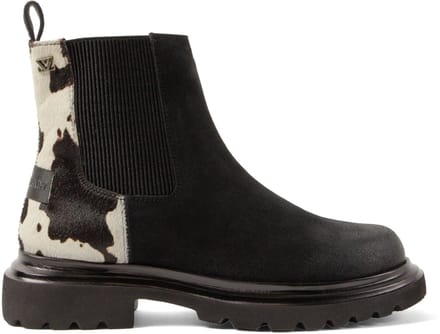 Lazamani - Haidy Dames Boots Suede Black/White - Maat 38