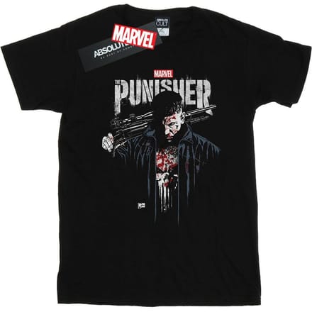 Marvel Heren The Punisher TV-serie Frank Castle T-shirt S zwart
