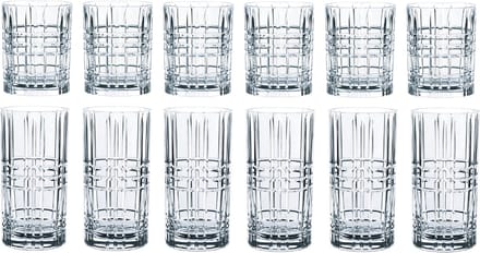 Nachtmann - Square Whiskey- en Longdrinkglazen - Set 12-delig - Whiskey - Longdrink