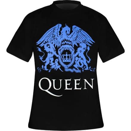 Queen - Blue Crest Heren T-shirt - XXL - Zwart