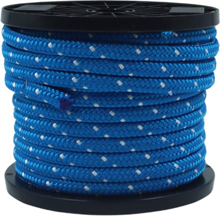 Premium boot touw Blauw/Wit - 100 meter lang - 10 mm dik