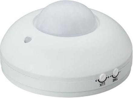 Bewegingssensor - Opbouw Rond - Mat Wit Kunststof - 360° 6m