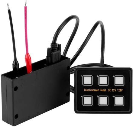 Touchscreen Schakelpaneel 12V/24V met 6 Groepen LED - Universeel voor Auto, Boot en Camper