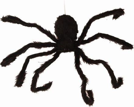 Halloween bewegende decoratie spin 60 cm met licht en geluid