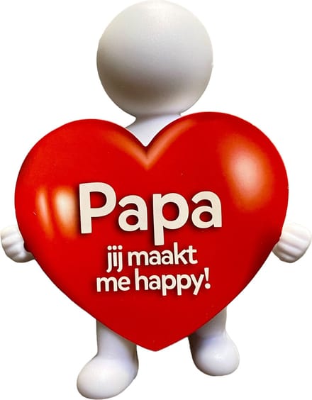 Geschenkpopje - Papa jij maakt me happy - gift set - cadeau - 3509