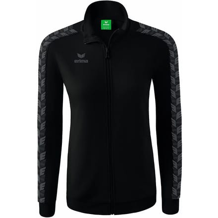 Erima Essential Team Tracktop Jack Dames - Zwart / Slate Grey | Maat: 44