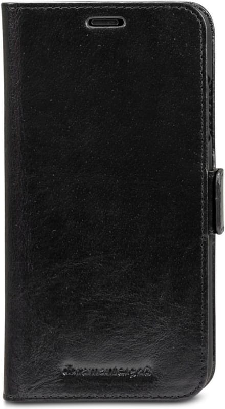 iPhone Xs Max Bookcase hoesje - dbramante1928 - Effen Zwart - Leer