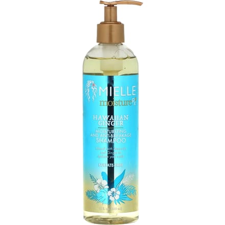 Mielle, Moisture RX, Moisturizing and Anti-Breaking Shampoo, Hawaiian Ginger, 12 fl oz (355 ml) blue