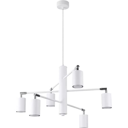 Sollux Lighting Kroonluchte Lemmi - GU10 - wit - staal - 125x77x77cm