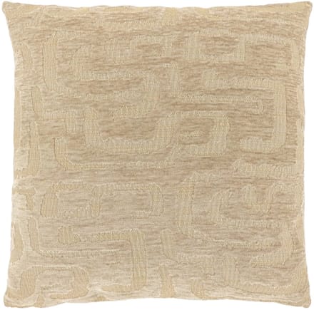 Unique Living Sierkussen Liam - Textiel - Greige - 45x45 cm (BxD) - Chenille - Chateau Grey