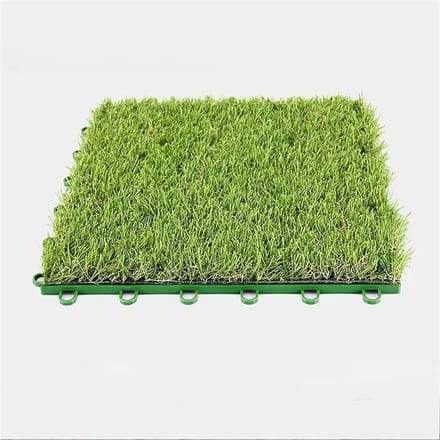Kunstgras Tegel - Gazon Tegel - Balkon Terras - In elkaar grijpend - 40 mm Hoogte - Groen