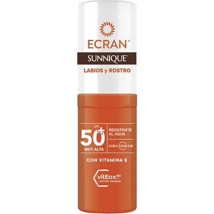 Ecran Sunnique Lippen- En Gezichtsstick Spf50+ 8 ml