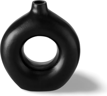 Donut Vaas Zwart Design Aluminium 23 cm