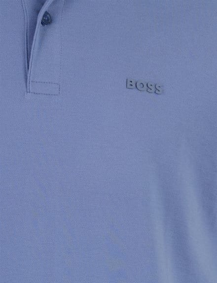 Poloshirt BOSS Green Regular Fit Pio blauw 2 knoops