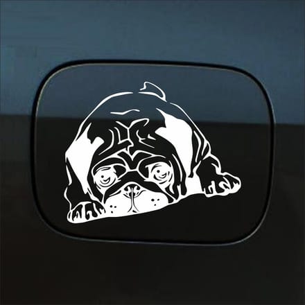 Bumpersticker - Hond - 11,6 X 16 - Wit