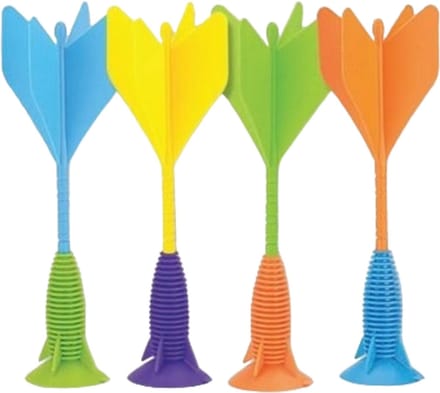 Dartpijl met Zuignap - Ploppijl - 30 cm - Assorti - Per stuk