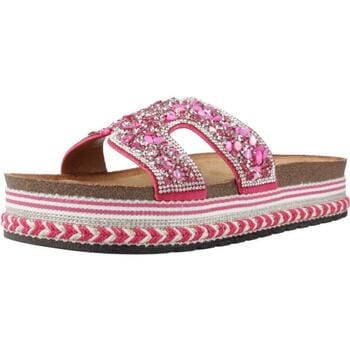 La Strada Platform Slipper Roze Textiel - Damesschoenen - Maat - 36