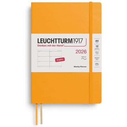 Leuchtturm1917 agenda 2026 1 week per 2 pagina's, softcover, medium a5, rising sun