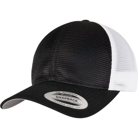 Flexfit - YP CLASSICS 360 OMNIMESH CAP 2-TONE black/white one size Pet - Zwart/Wit