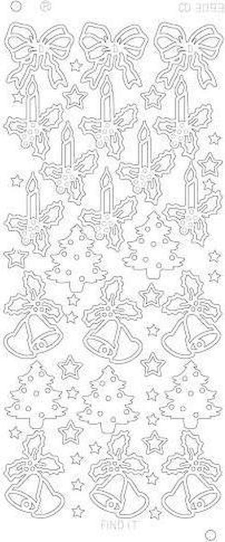 Various X-mas designs Platinum - Goud 1 stuks